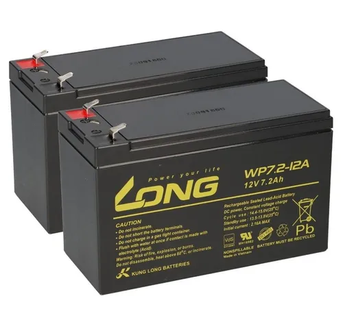 Kung Long VdS WP7.2-12A F1 12V 7,2 Ah Blei AGM Akku - Bleiakkus - Wartungsfreier Blei-Vlies-Akku, ideal für Alarmanlagen und USV-Anlagen, mit Zertifizierung nach VdS und geringem Innenwiderstand für zuverlässige Stromversorgung.