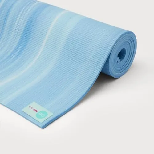 Yogabox Yogamatte Rainbow, blau/weiß - Die Yogabox Yogamatte Rainbow in blau/weiß bietet eine rutschfeste Oberfläche und ist ideal für alle Yoga- und Pilatesübungen. Perfekt für ein komfortables Training zu Hause oder im Studio.