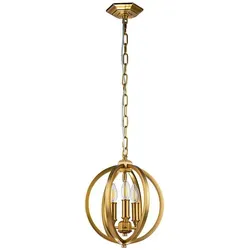 Elstead Lighting Hängeleuchte Corinne, Messing - Stilvolle Hängelampe aus Metall, 50.8 cm groß, ideal für die Innenbeleuchtung von Esstischen, umweltfreundlich mit RoHS-Zertifizierung.