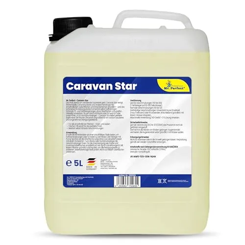 Mr. Perfect® Caravan Star Reiniger 2x5L | Wohnwagenreiniger entfernt Regenstreifen und Dreck | Wohnmobil Reiniger für empfindliche Oberflächen auch mit Hochdruckreiniger | Angenehmer Citrus-Duft