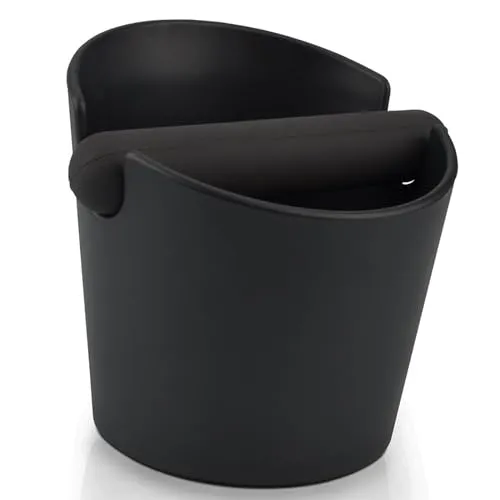 Ideal Swan Abklopfbehälter für Siebträger Knock Box Barista Zubehör Kaffeesatz Abschlagbehälter Espresso Knockbox Sage Klopfbox Abschlagbox Trester Kaffeabklopfer mit Abnehmbarer Abklopfstange Gummi