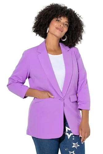 Angel of Style Damen große Größen Übergrößen Plus Size Blazer, offene Form, Reverskragen, Langarm violett 44 830286828-44