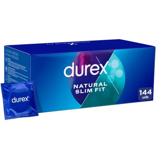 Durex Natural Slim Fit Kondome - Kondome für Männer: Transparente Natural Slim Fit-Kondome aus Naturkautschuklatex, für optimalen Komfort und Sicherheit. Nennbreite 52 mm, ideal für ein angenehmes Erlebnis.