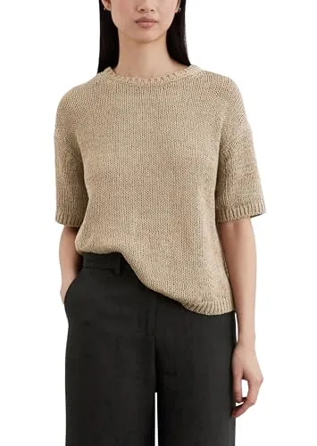 Marc O'Polo Damen Kurzarmpullover, Beige (Summer Sand), M von Marc O'Polo