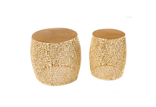 riess-ambiente Beistelltisch ABSTRACT LEAF Set (2-St), gold - Ablagetische im modernen Design, handmade und pflegeleicht – ideal für stilvolle Akzente in deinem Wohnzimmer.
