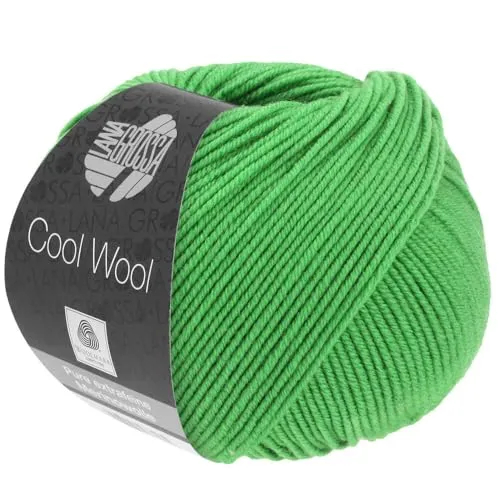 LANA GROSSA Cool Wool Uni | Extrafeine Merinowolle waschmaschinenfest und filzfrei | Handstrickgarn aus 100% Schurwolle (Merino extrafein) | 50g Wolle zum Stricken & Häkeln | 160m Garn FB 504