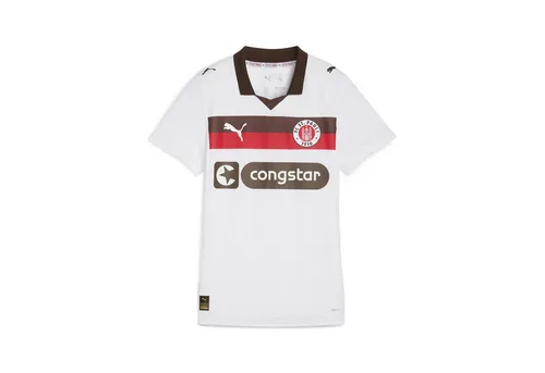 PUMA FC St. Pauli 25/26 Auswärtstrikot Damen - Fußball-Fanartikel, zeige deine Leidenschaft für den FC St. Pauli mit dem stylischen Auswärtstrikot in Weiß und Braun – ausgestattet mit PUMAs dryCELL Technologie für optimalen Tragekomfort.