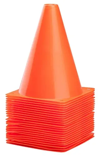 CARTMAN Kunststoff-Trainingshütchen (24er-Set, 18 cm) Agility-Fußballkegel, Indoor-Outdoor- und Festveranstaltungen, Feldmarkierung, Agility-Hüte für Fußball, Skaten, Fußball, Basketball