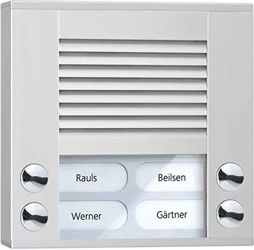 TCS PES04-EN/04 PES 4-Tasten Gegensprechanlage - Hochwertige 4-Tasten Gegensprechanlage mit langlebigen Metallknöpfen und guter Sprachqualität, ideal für einfache Installation und Nutzung im Außenbereich.