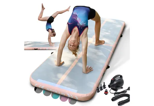 Apollo Gymnastikmatte Air Mat Pro - Aufblasbare Airtrack Matte für Yoga & Pilates - Vielseitige Sportmatte in 3m oder 4m Länge, ideal für gelenkschonendes Training. Die Apollo Air Mat Pro bietet optimale Dämpfung und wird mit Pumpe sowie Transporttasche geliefert.