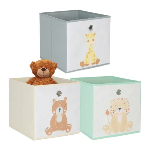 Kinder Aufbewahrungsboxen Bücherkiste Ordnungskisten Regalbox Regalkorb 3er Set