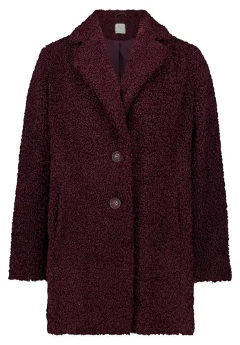 BETTY & CO Damen Outdoorjacke mit Reverskragen - Modische Funktionsjacke in Dark Aubergine, ideal für kalte Tage. Der Reverskragen und die Nahttaschen bieten Stil und Funktionalität.