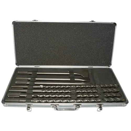 Makita Bohrer D-42494 - 7-teiliges SDS-Max Set, inklusive 4 Steinbohrern und robustem Alukoffer für Beton und Stein