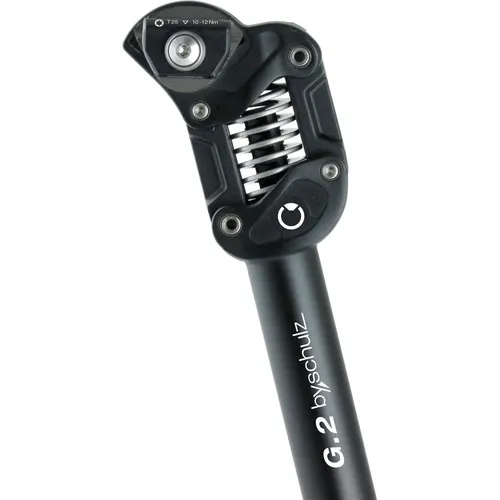 by.Schulz G.2 Parallelogramm gefederte Sattelstütze ST 30,9 - Sattelstützen für optimalen Fahrkomfort, geeignet für Fahrer zwischen 60-85 kg und mit einer Federung, die Stöße effektiv absorbiert.