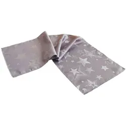 texpot Tischdecke Tischwäsche Sternzauber Winter Weihnachten Webware (1-tlg) grau quadratisch | 40 cm x 140 cm