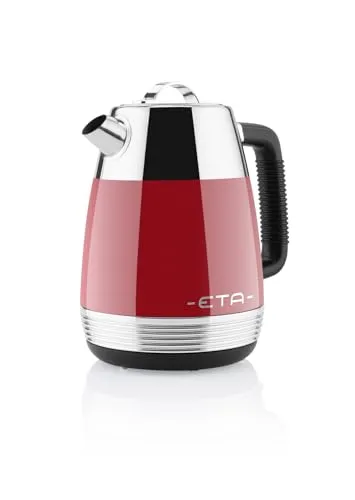 ETA Wasserkocher Storio I 2200 W - 1,7 l Edelstahl Wasserkocher mit Sicherheitsverschluss, automatische Abschaltung und stylischer Wasserstandsanzeige
