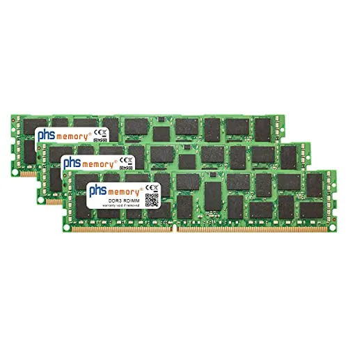 PHS-memory 96GB (3x32GB) Kit RAM Speicher kompatibel mit Supermicro X8DAi DDR3 RDIMM 1333MHz PC3-10600R