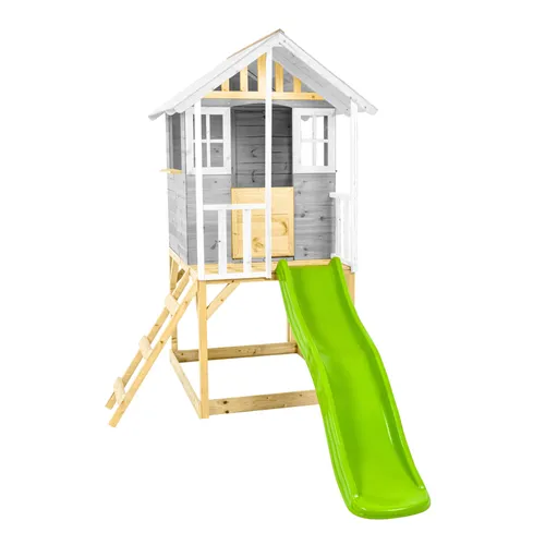 Tchibo Stelzenhaus »Valli« mit Rutsche - weiß - Klassisches Stelzenhaus mit einladender Veranda, Wellenrutsche (175 cm) aus robustem HDPE und zusätzlicher Spielfläche für unvergessliche Spielmomente im Garten.