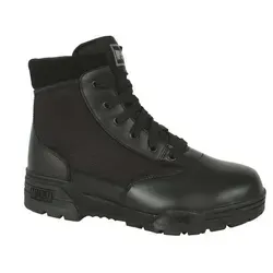 Magnum MID EU 47 schwarz - Innovativer Schutzstiefel - Arbeits- & Schutzkleidung: Hochwertiger Stiefel aus Riviera-Leder mit rutschfester Carbon-Gummi-Außensohle, ideal für täglichen Einsatz und Outdoorsport.