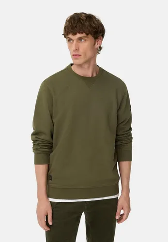 camel active Sweatshirt mit Rippdetails in Forrest Green, Gr. M - Klassisches Sweatshirt für Männer, taillenbedeckend, mit dehnbarer Sweat-Qualität für ein weiches Tragegefühl und ideal für den Alltag.