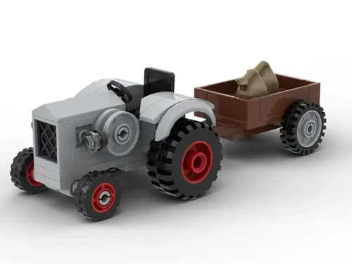 Kiddicraft KC1109 Trecker mit Anhänger • 94 Teile • Figur • kompatibel