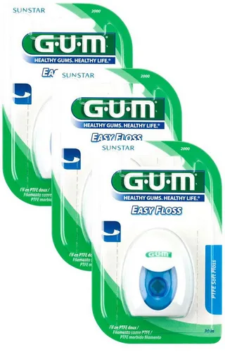 GUM Zahnseide 3x GUM Easy FLoss Zahnseide 30m