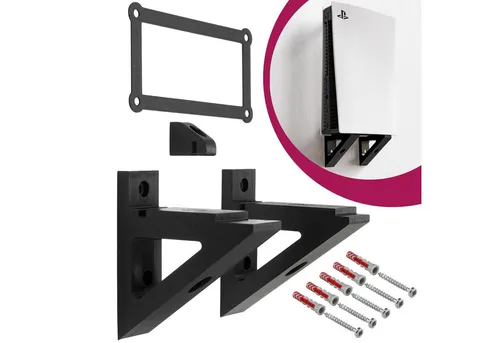 Mobilefox Konsolen-Halterung Wandhalterung Wandhalter für Sony PS5 Playstation 5 Disk Halterung