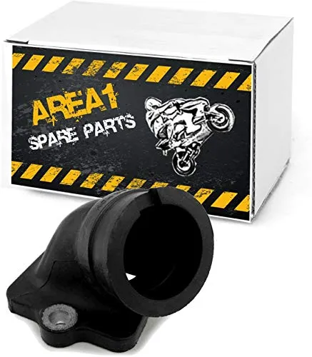 Area1 Ersatz Ansaugstutzen 50ccm 2Takt Kompatibel mit - Motorroller: NRG Power TPH Fly Liberty Free Zip Free Diesis Sfera, Runner, SR R, S Primavera Sprint ET2 LX LXV