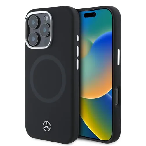 Mercedes Case für iPhone 16 Pro 6.3 - Hardcase für MagSafe - TPU Schutzhülle für iPhone 16 Pro, schützt Ihr Smartphone stilvoll und bietet optimale Kompatibilität mit MagSafe.