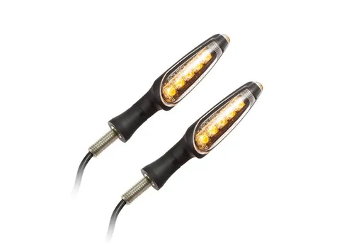 ZIEGER KOSO LED Blinker unlimited, schwarz matt - Paar - E-geprüfte KOSO Universal Motorrad LED Blinker in schwarz matt, mit klarem Blinkerglas für optimale Sichtbarkeit. Ideal für Motorradfahrer, die Wert auf Stil und Sicherheit legen.