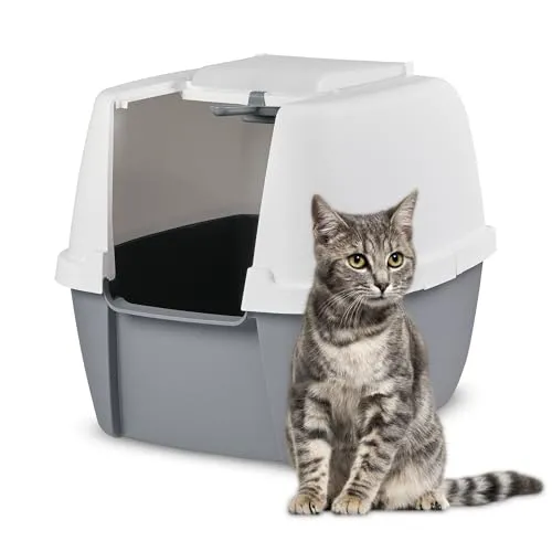 Iris Ohyama Katzenklo CLH-17J - XXL Katzentoilette für große Katzen - Katzentoilette mit abnehmbarem Rand, ideal für Katzen bis 8 kg, bietet viel Platz und Komfort. Inklusive Schaufel, BPA-frei und leicht zu reinigen.