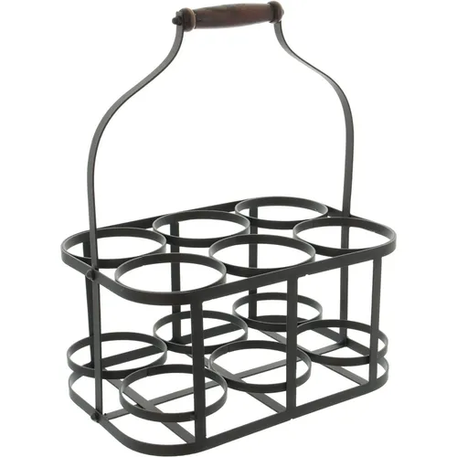 Flaschenkorb Metall für 6 Flaschen von Frank Flechtwaren
