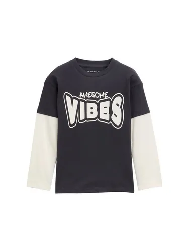 TOM TAILOR Langarmshirt mit Schriftzug