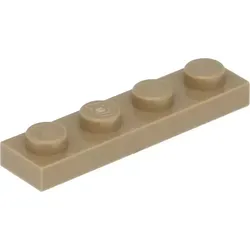 LEGO: 50 Stück Platte 1x4 in dunklem Beige