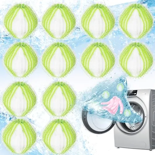 Produktbild Stücke Tierhaarentferner Waschmaschine,Wiederverwendbar Fusselbälle Waschmaschine,Katzenhaarentferner Waschmaschine Haarfänger Waschmaschine für Entfernt Tierhaare Fusseln(Grün) 12