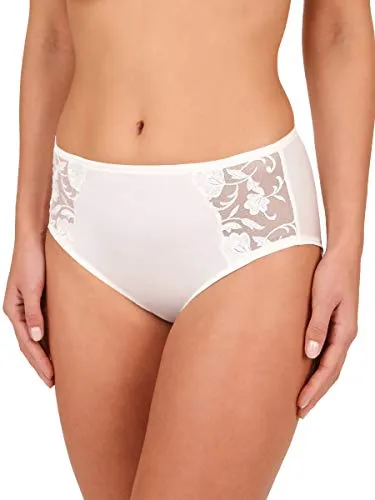 Felina Slip 1319 Moments vanille 44 - Funktionsunterwäsche mit perfektem Sitz und hohem Tragekomfort dank elastischer Beinausschnittbänder und floralen Stickereieinsätzen.