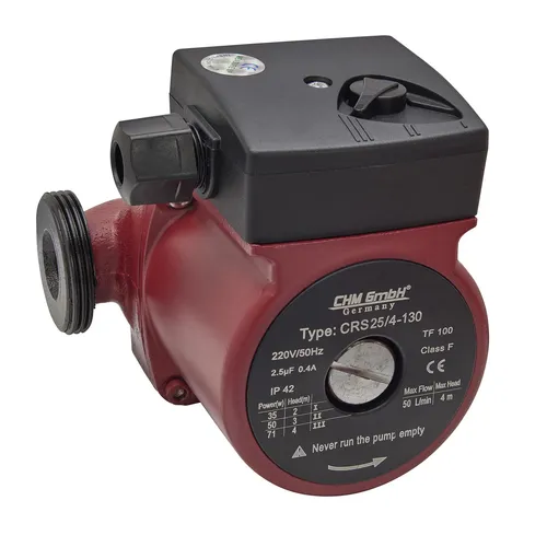 CHM GmbH® Umwälzpumpe 25-40/130 - Effiziente Heizungspumpe für Zirkulation - Heizungspumpe mit 3-Stufen-Drehzahlschaltung und hochwertigem Keramiklager für lange Lebensdauer. Ideal für Heizungs- und Solaranlagen.