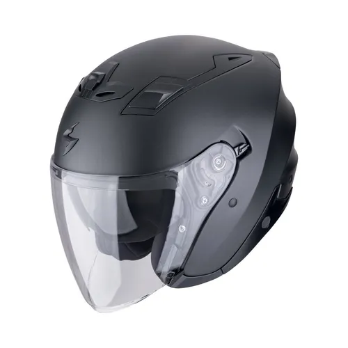 Scorpion EXO-Z1 Solid Jethelm XL - perlmutt schwarz matt - Motorradhelm für Unisex Erwachsene, leicht und belüftet mit kratzfestem Visier. Ideal für ATV, Quad und Onroad. Inklusive Aufbewahrungstasche und Pinlock-Bereit.