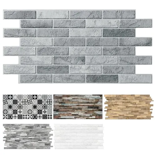 MDEKOR PVC Wandverkleidung 48,5x96 cm | 3D Wandpaneele für stilvolle Raumgestaltung - Hochwertige PVC-Wandverkleidung, ideal für Küche und Bad. Einfache Montage ohne Bohren, pflegeleichte Oberfläche. Verleiht Wänden einen modernen 3D-Effekt und verbessert das Ambiente.