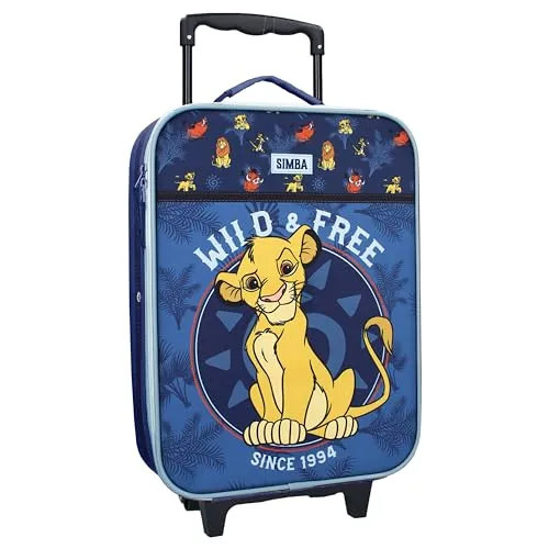 Vadobag Simba König der Löwen Trolley Koffer - Kindergepäck mit 12 L Volumen, handgepäcktauglich und ideal für kleine Abenteurer – perfekt für Reisen und Ausflüge!