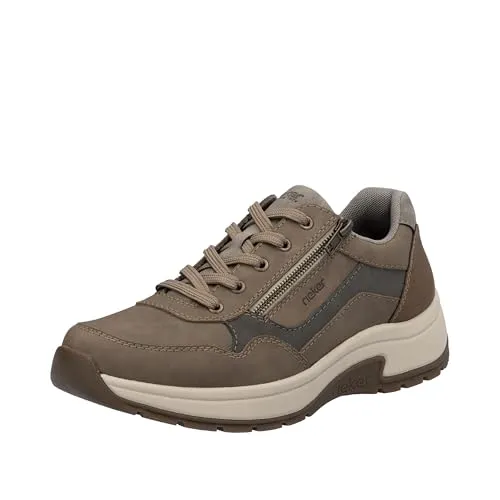 Rieker Herren 11001 Schnürschuhe, Braun, 41 EU - Herren-Schnürhalbschuhe aus echtem Leder, mit extraweiter Passform und herausnehmbarer Einlegesohle für optimalen Tragekomfort.