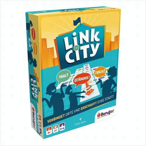 Link City - Kreatives Partyspiel für 3-8 Spieler, gemeinsam eine verrückte Stadt erschaffen und verbinden!