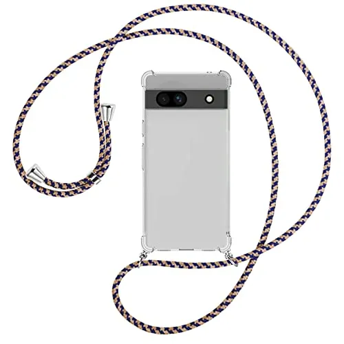 mtb more energy® Handykette kompatibel mit Google Pixel 7a - Royal - Smartphone Hülle zum Umhängen - Anti Shock Full TPU Case