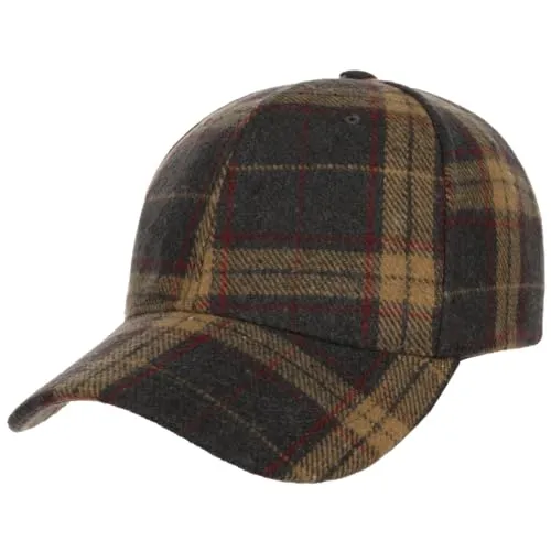 Lipodo Classic New Check Cap - Baseballcap Unisex - Verstellbare Basecap mit Wollmischung - Herren & Damen - Herbst/Winter grau One Size