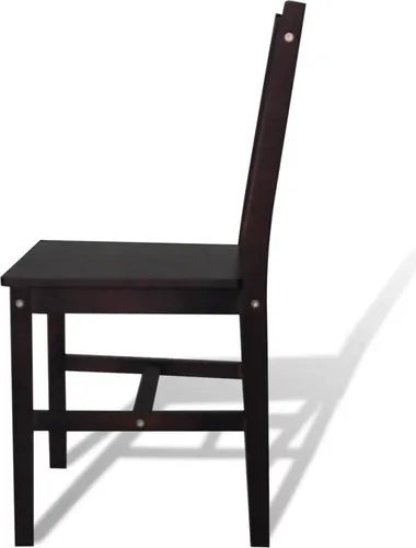 vidaXL Esszimmerstühle 4er Set, Dunkelbraun Kiefernholz von vidaXL