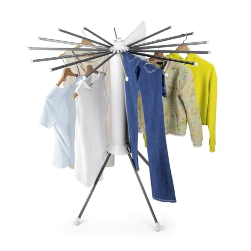 EASYmaxx Fächer-Wäscheständer 800 – Flexibel und platzsparend mit 16 Armen