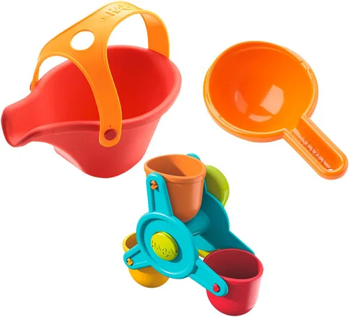 Haba Badespielzeug Badespaß Wassereffekte 8273960 - Farbenfrohes Badespielzeug von HABA mit Wasserrad, Schöpfkelle und Gießkanne. Fördert kreativen Spielspaß beim Planschen und sorgt für aufregende Wasserbewegungen im Bad.