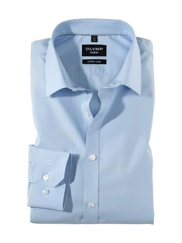 OLYMP No. Six super slim Businesshemd, Herren, Gr. 45, hellblau - Elegantes Businesshemd von OLYMP mit super slim Fit. Pflegeleichter Webstoff aus 97% Baumwolle, ideal für das Büro oder besondere Anlässe.