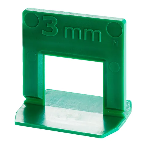 STABILO Befestigungstechnik Stabilo Fliesen-Verlegehilfe 3 mm – Nivelliersystem, Zuglaschen, Fliesenhilfe – 100 Stück, grün, robust, präzise, wiederverwendbar – Fliesen, Boden, Wand 770515