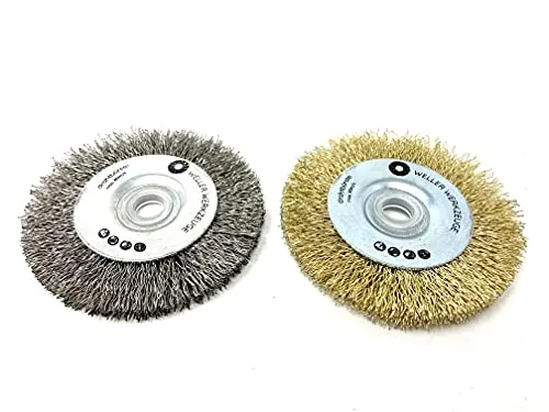 WELLERWERKZEUGE | 2er SET Drahtbürste Bürste Reinigungsscheibe passend für Bosch GWS 10,8 12V 76 Zubehör Schleifscheiben Mini Akku Winkelschleifer